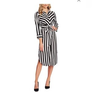 Vince Camuto Monochrome Striped Dress